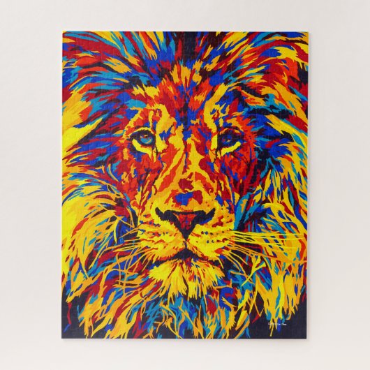 Puzzle primaire de lion par Shai Steiner (Vertical)