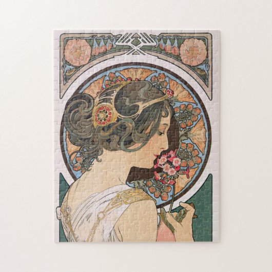 Puzzle Primrose par Alphonse Mucha - Art Nouveau Vintage (Vertical)