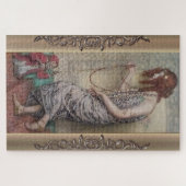 Puzzle princesse Art nouveau et sa peinture de singe (Horizontal)