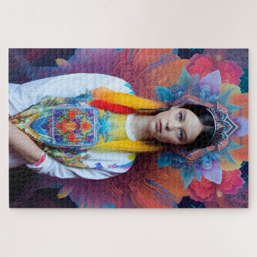 Puzzle Princesse avec pull blanc (Horizontal)