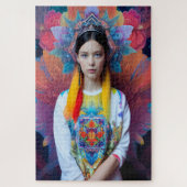 Puzzle Princesse avec pull blanc (Vertical)