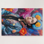 Puzzle princesse branchée dans une veste (Horizontal)