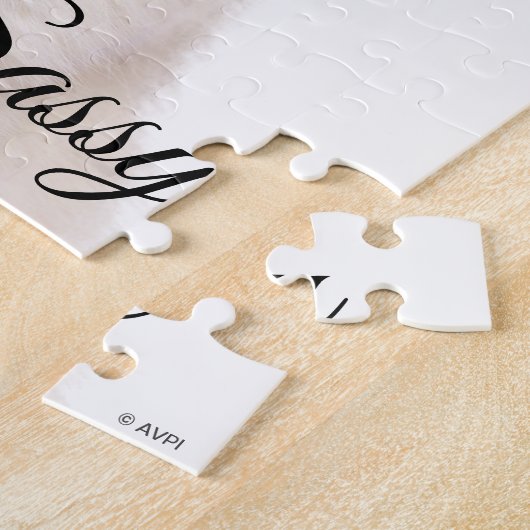 Puzzle Princesse Chat soufflant de bulle gomme (Côté)