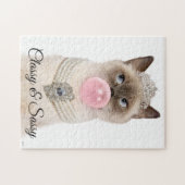 Puzzle Princesse Chat soufflant de bulle gomme (Horizontal)