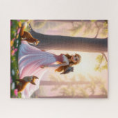 Puzzle Princesse de la forêt enchantée avec compagnons an (Horizontal)