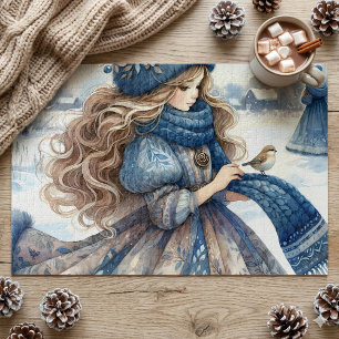 Puzzle Princesse Fantastique d'Hiver dans un Pays de Cont