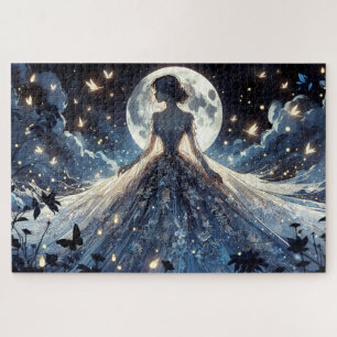 Puzzle Princesse fée au clair de lune, robe céleste