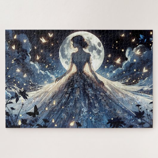 Puzzle Princesse fée au clair de lune, robe céleste (Horizontal)