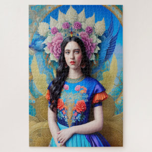 Puzzle princesse magique avec robe magnifique
