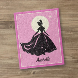 Puzzle Princesse Magique Sillouette Personnalisée