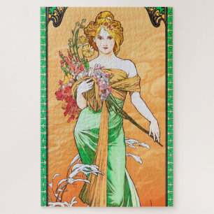Puzzle Printemps, Alphonse Mucha