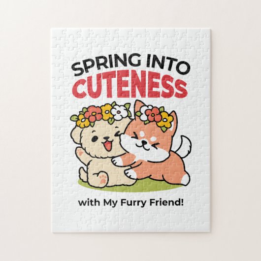 Puzzle Printemps dans la laideur - Illustration de chien (Vertical)