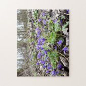 Puzzle Printemps éveil, Fleurs de forêt, Violettes de mar (Vertical)