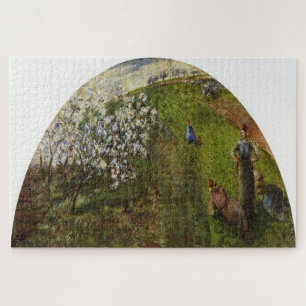 Puzzle Printemps, Paysans dans un Champ (1882) par Pissar