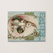 Puzzle Printemps vintage du Bunny de Pâques (Horizontal)