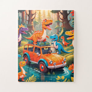 Puzzle Problème de vacances avec des dinosaures 30 grande