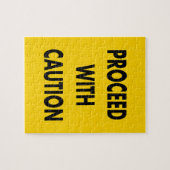 Puzzle Procéder Avec Le Signal De Route Attention (Horizontal)