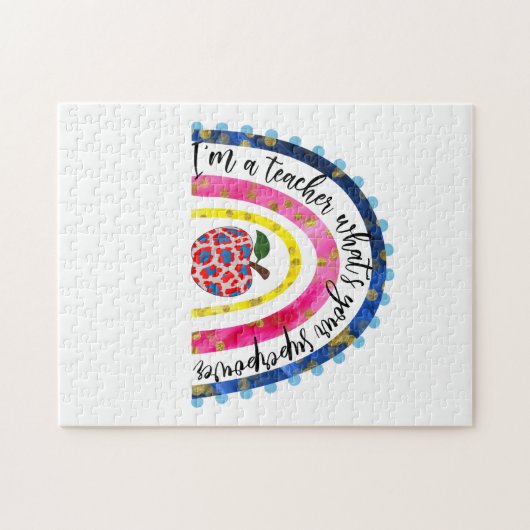 Puzzle Professeur Art Fier Je Suis Enseignant (Horizontal)