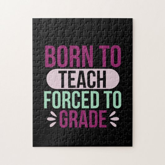 Puzzle Professeur Cadeaux | Né À Enseigner (Vertical)