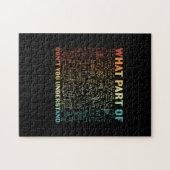 Puzzle Professeur De Mathématiques Quelle Partie Des Math (Horizontal)