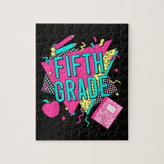 Puzzle Professeur de niveau rétro 90 retour à l'école (Vertical)