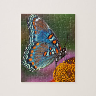 Puzzle Profil de papillon sur une fleur