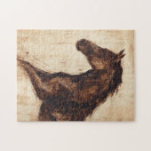 Puzzle Profil du cheval sauvage Brown (Horizontal)