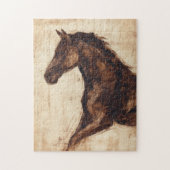 Puzzle Profil du cheval sauvage Brown (Vertical)