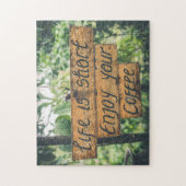 Puzzle Profitez de votre café Signet Citation Art Typogra (Vertical)