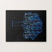 Puzzle Programmeur d'ordinateur binaire (Horizontal)