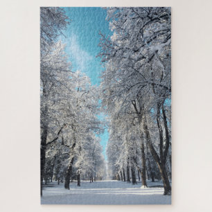 Puzzle promenade d'hiver dans le parc