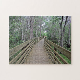Puzzle Promenade en bois à travers les bois photographiée