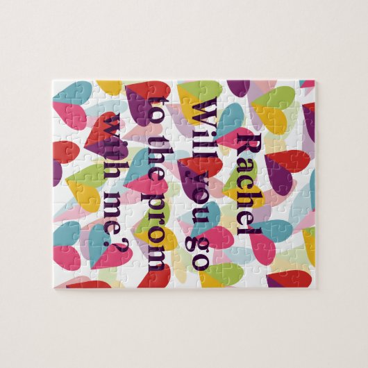 Puzzle Proposal Coeurs colorés Design graphique (Horizontal)