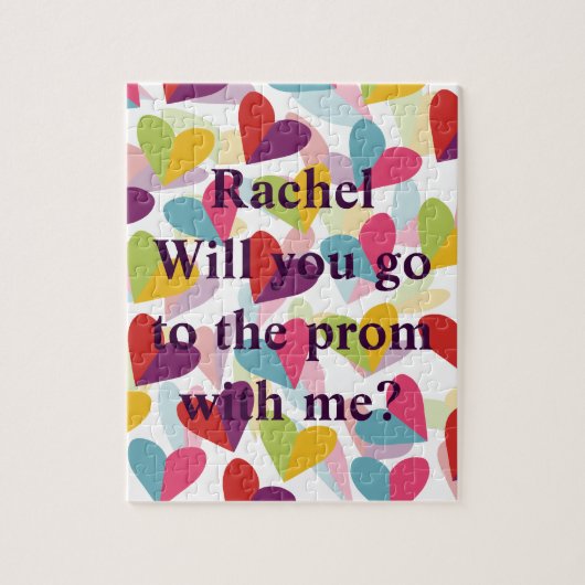 Puzzle Proposal Coeurs colorés Design graphique (Vertical)