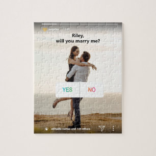 Puzzle Proposition de fiançailles Instagram Oui/Non Amus