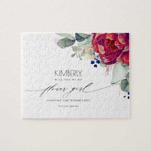 Puzzle Proposition de Fleur Rouge Bourgogne (Horizontal)