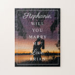 Puzzle Proposition de mariage Me Marierez-Vous Photo<br><div class="desc">Customiser le texte et la bordure selon vos besoins</div>