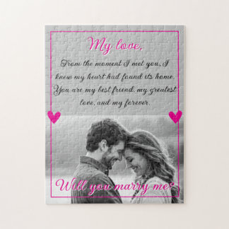 Puzzle Proposition de mariage photo personnalisée Vous me