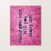 Puzzle Proposition de mariage rose (Vertical)
