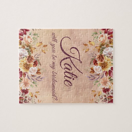 Puzzle Proposition d'une servante d'automne florale (Horizontal)