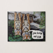 Puzzle Proposition mariage de chat de tigres de scie (Horizontal)