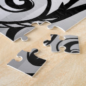 Puzzle Proposition noire et grise tourbillonnante (Côté)