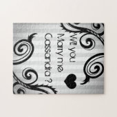 Puzzle Proposition noire et grise tourbillonnante (Horizontal)