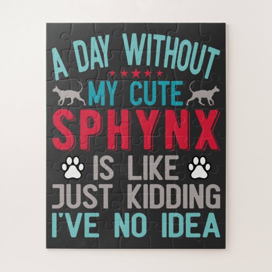 Puzzle Propriétaire Canadien De Chat Sphynx Sans Cheveux (Vertical)