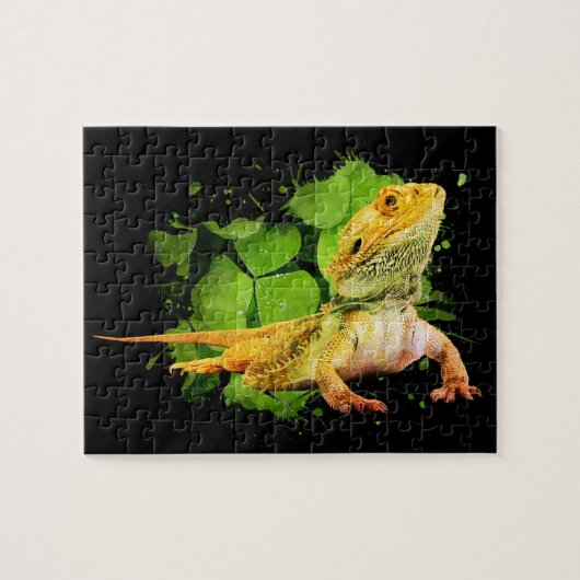 Puzzle Propriétaire du reptile de dragon à tête large Puz (Horizontal)