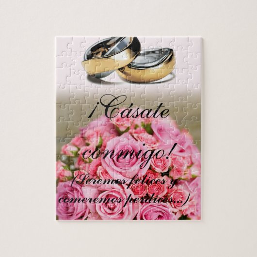 Puzzle propuesta de matrimonio legpuzzel (Verticaal)