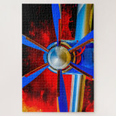 Puzzle Propulseur bleu, Ciel rouge (Vertical)