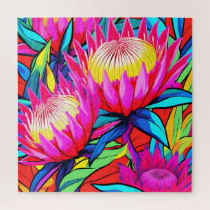 Puzzle Protea Pop Art Vibrant
