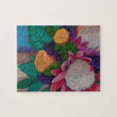 Puzzle Protéas géantes et Roses oranges (Horizontal)