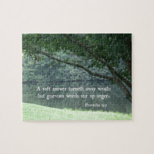 Puzzle Proverbes 15:1 Une réponse douce dégénère la colèr